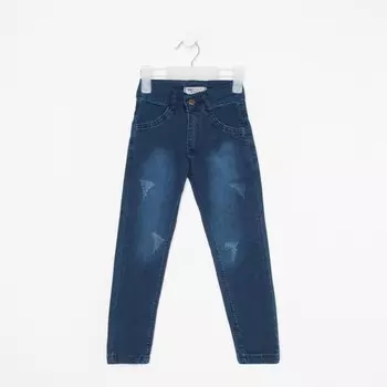 Брюки (джинсы) для мальчика А.339122, цвет синий, рост 116 см