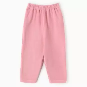 Брюки флисовые детские MINAKU: Fleece Soft, розовые, рост 122 см