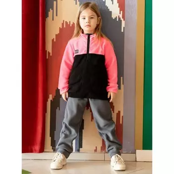 Брюки флисовые детские, рост 92 см, цвет серый