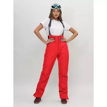 Брюки горнолыжные женские, размер 46, цвет красный