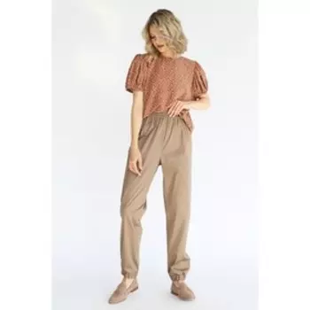 Брюки из хлопка с резинкой, размер 46