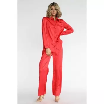 Брюки из искусственного шелка, размер 50