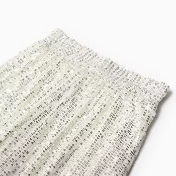 Брюки из пайеток KAFTAN, размер 32 (110-116 см), серебряные