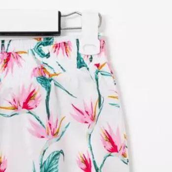 Брюки KAFTAN "Flowers", белый, р. 40-42