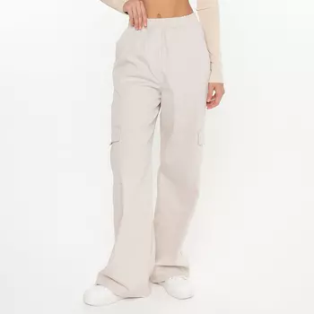 Брюки-карго женские, цвет молочный, размер 50