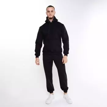 Брюки мужские, цвет чёрный, размер 58