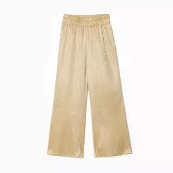 Брюки нарядные для девочки KAFTAN размер 34 (122-128 см), золотой