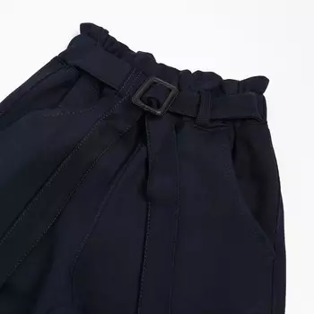 Брюки школьные для девочек, цвет тёмно-синий, рост 152 см