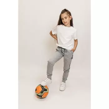 Брюки спортивные для девочек Isee, рост 134-140 см, цвет серый