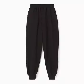 Брюки спортивные для мальчиков, цвет чёрный, рост 146 см