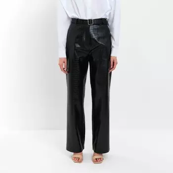 Брюки женские (экокожа) MINAKU: Eco leather цвет черный, р-р 48