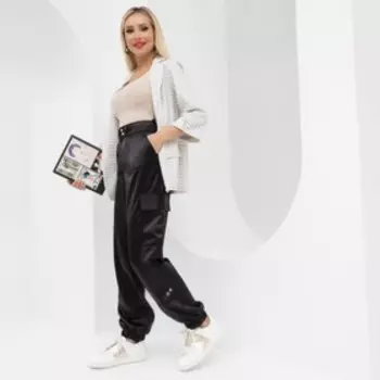 Брюки женские Charutti «Стильное досье», размер 46, цвет чёрный