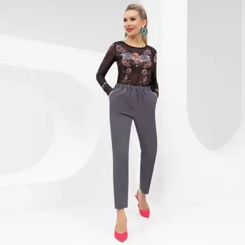 Брюки женские Charutti «Влеку за собой», размер 50, цвет серый