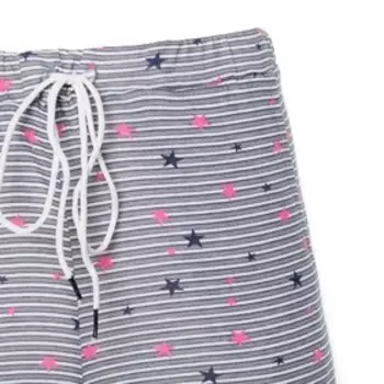 Брюки женские, цвет белый с серый полоской, размер 54