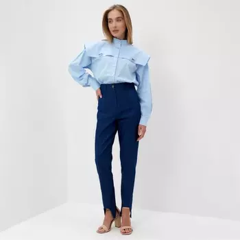 Джинсы женские слим MINAKU: Jeans Collection, размер 44, синие