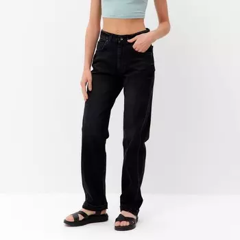 Джинсы женские бойфренды MINAKU SELVEDGE denim, размер 46, чёрные