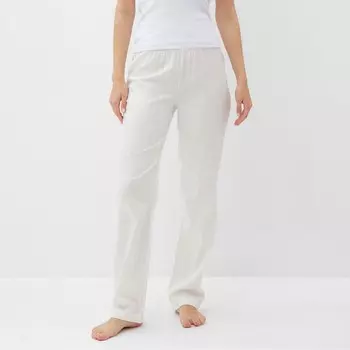 Брюки домашние женские KAFTAN Base, белые, размер 40-42