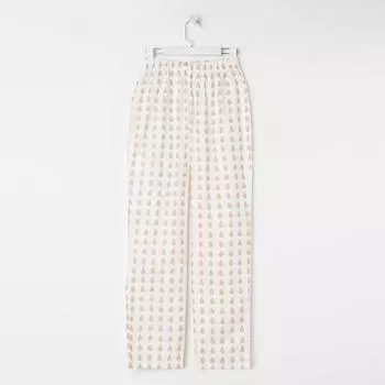 Брюки домашние женские KAFTAN Drops, размер 48-50, белые