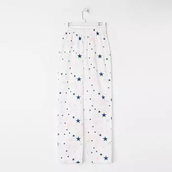 Брюки домашние женские KAFTAN Pink stars, размер 40-42, белые