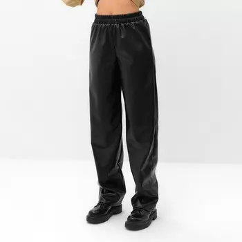 Брюки женские кожаные MIST Basе, р. 42, черный