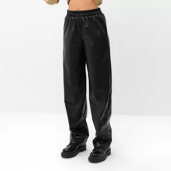 Брюки женские кожаные MIST Basе, р. 48, черный