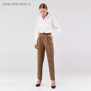 Брюки женские MINAKU: Classic цвет бежевый, р-р 50