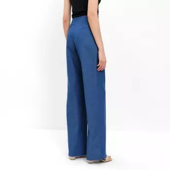 Джинсы женские клёш MINAKU: Casual Collection, размер 52, электрик