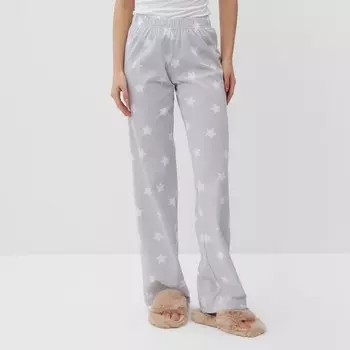 Брюки прямые домашние женские KAFTAN Star, размер 56-58, серые