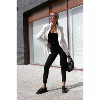 Брюки женские со штрипкамиEliseeva Olesya, размер 42, цвет чёрный