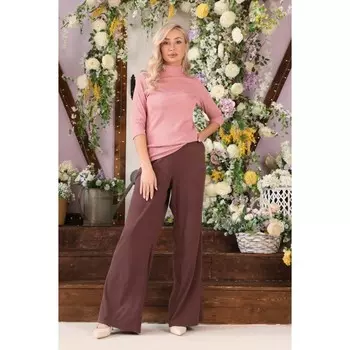 Брюки женские, размер 42, цвет коричневый