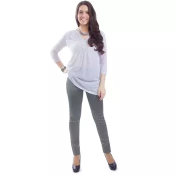 Брюки женские, размер 42, цвет серебряный