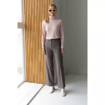 Брюки женские, размер 44, цвет коричневый