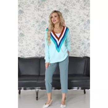 Брюки женские, размер 44, цвет серо-зелёный