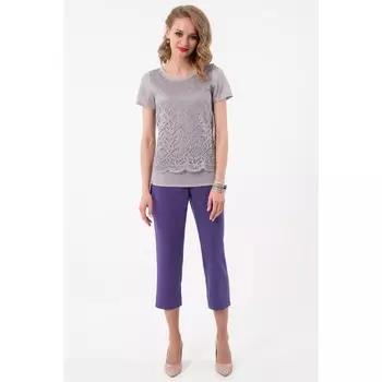 Брюки женские, размер 46, цвет фиолетовый