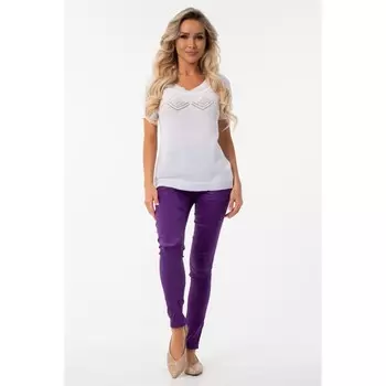 Брюки женские, размер 46, цвет фиолетовый