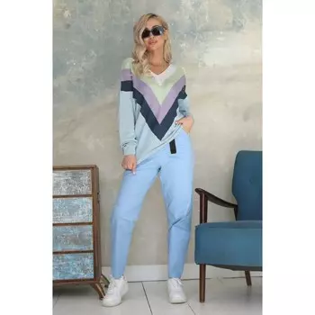 Брюки женские, размер 46, цвет голубой