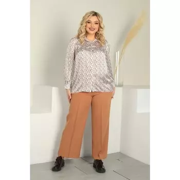 Брюки женские, размер 46, цвет коричневый