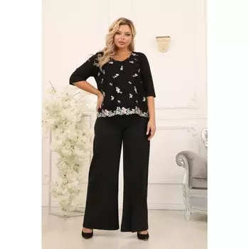 Брюки женские, размер 48, цвет чёрный