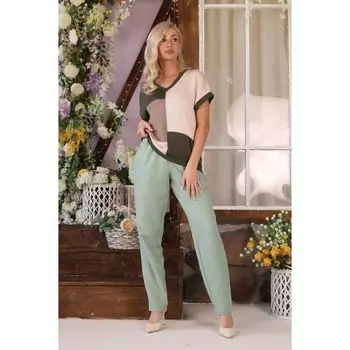 Брюки женские, размер 50, цвет мятный