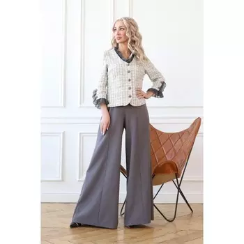 Брюки женские, размер 50, цвет серый