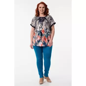 Брюки женские, размер 52, цвет голубой