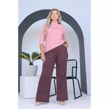 Брюки женские, размер 54, цвет коричневый