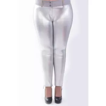 Брюки женские, размер 54, цвет серебряный