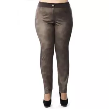 Брюки женские, размер 58, цвет коричневый