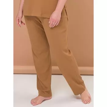 Брюки женские, размер 5XL, цвет бежевый