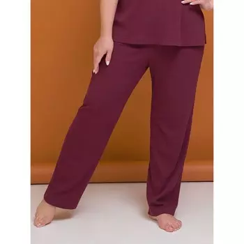 Брюки женские, размер 5XL, цвет бордовый