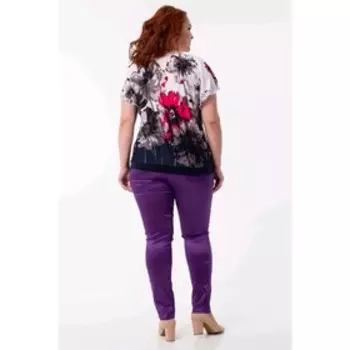 Брюки женские, размер 60, цвет фиолетовый