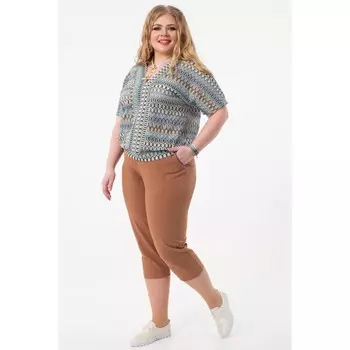 Брюки женские, размер 60, цвет коричневый