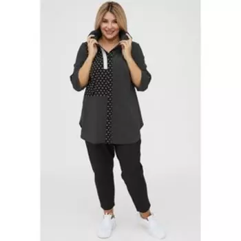 Брюки женские, размер 62, цвет чёрный