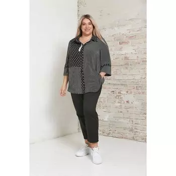 Брюки женские, размер 62, цвет чёрный